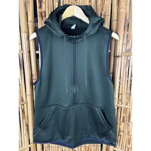 Women's Under Armour Storm Fleece Lined Hooded 3/4 Zip Vest In Green Size Medium